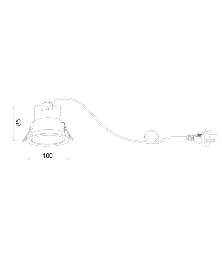 COMET: LED Tri-CCT Dimmable Low Glare Recessed Downlights IP20 (IP54 front face) - White