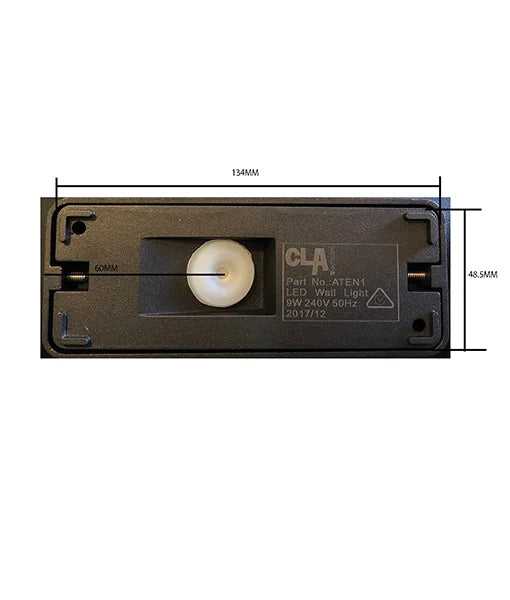 ATEN: LED Exterior Surface Mounted Curved Up/Down Wall Lights IP65 - Matte White
