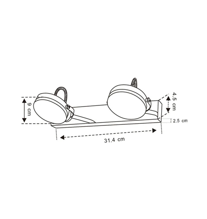 SEATTLE: City Series LED Interior Adjustable Medium Bar Chrome Wall Light - 2 Light