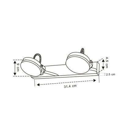SEATTLE: City Series LED Interior Adjustable Medium Bar Chrome Wall Light - 2 Light