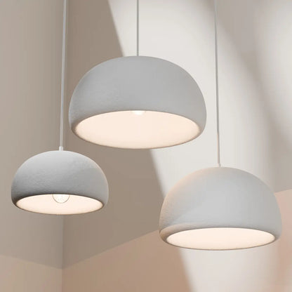 Calibo Passerine Wabi Sabi 430mm Textured Dome Pendant - White