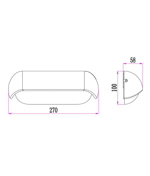 AKENTRI: LED Tri-CCT Exterior Surface Mounted Eyelid Wall Lights IP65 - White