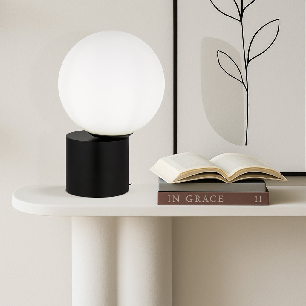 NOVIO Table Lamp - Black/Opal Matt