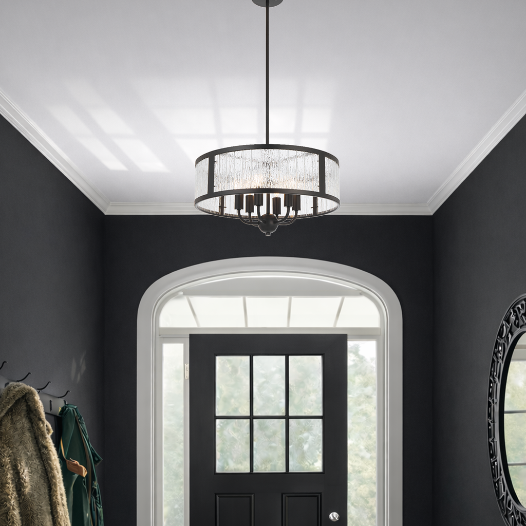 NOREL 6 Pendant Light - Black / Clear