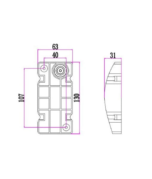 OLA: Exterior LED Wavy Rectangular Surface Mounted Wall Lights IP65 - White