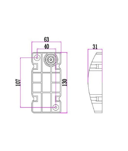 OLA: Exterior LED Wavy Rectangular Surface Mounted Wall Lights IP65 - White