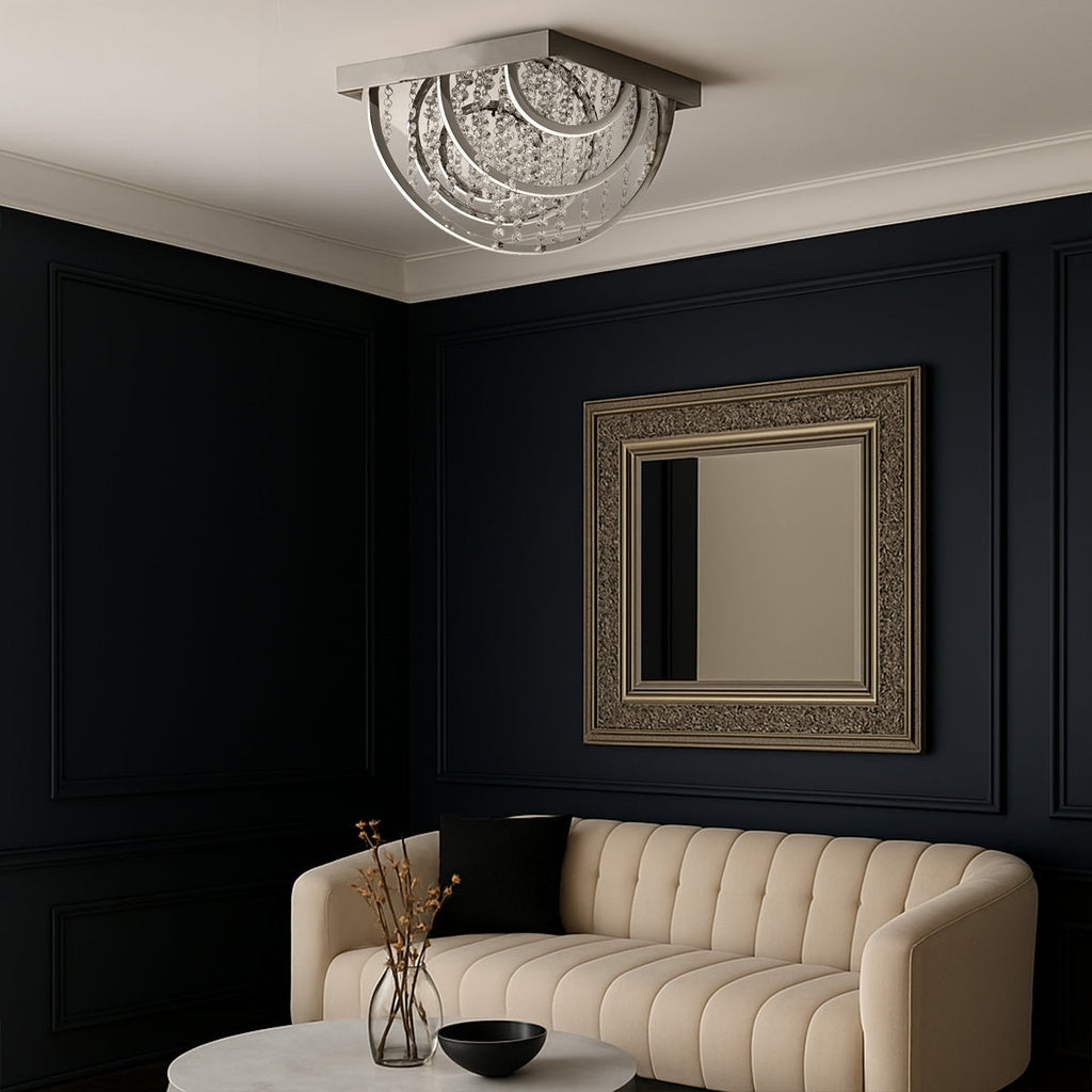 LUXIA 45CM Pendant Light Square - Chrome