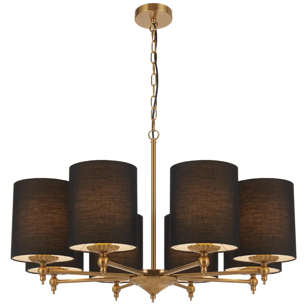 ARGOS 8 Pendant Light - Antique Gold//Black