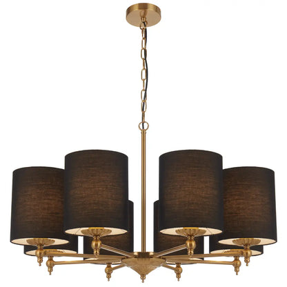 ARGOS 8 Pendant Light - Antique Gold//Black