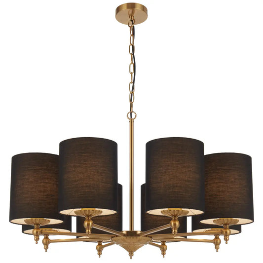 ARGOS 8 Pendant Light - Antique Gold//Black