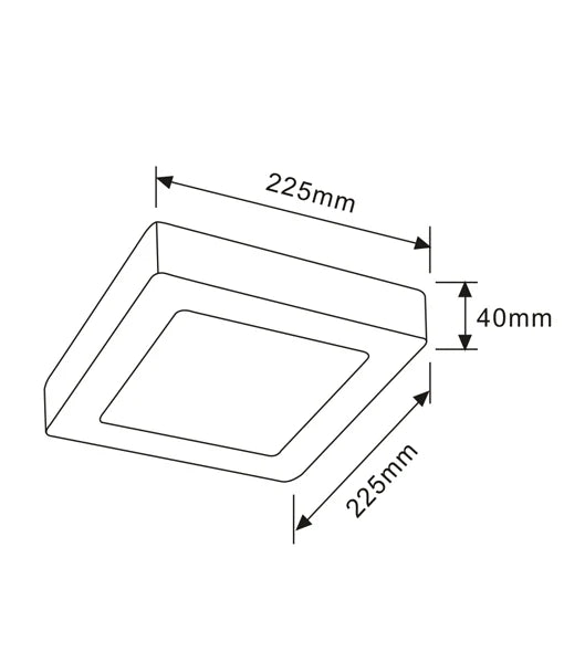 SURFACE: Dimmable Surface Mounted Oyster Lights (Square) - 18W 3000K
