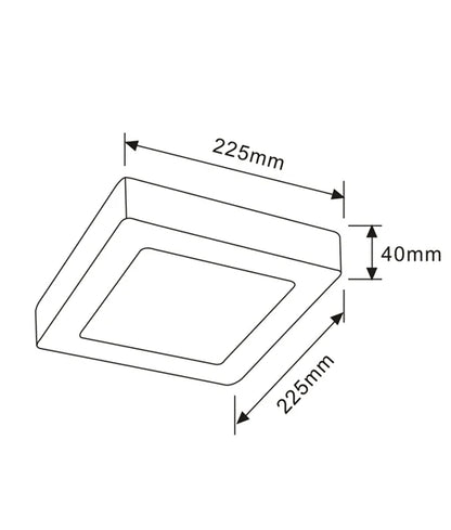 SURFACE: Dimmable Surface Mounted Oyster Lights (Square) - 18W 3000K