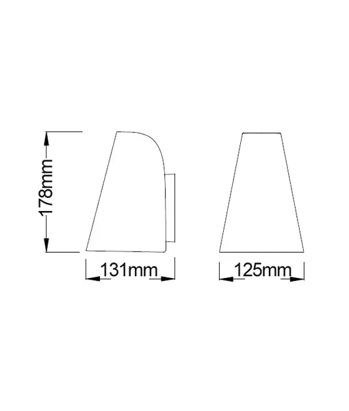 TORQUE: Exterior Cone Shape Surface Mounted Wall Lights IP44 - Matte White