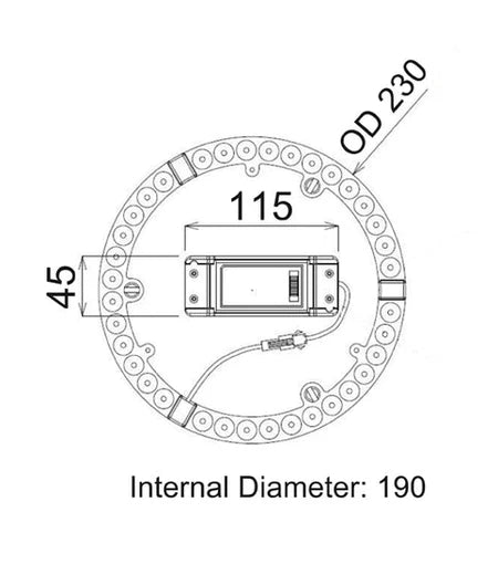 CKTRI: LED Tri-CCT Oyster Conversion Kits - 24W (OD230mm)