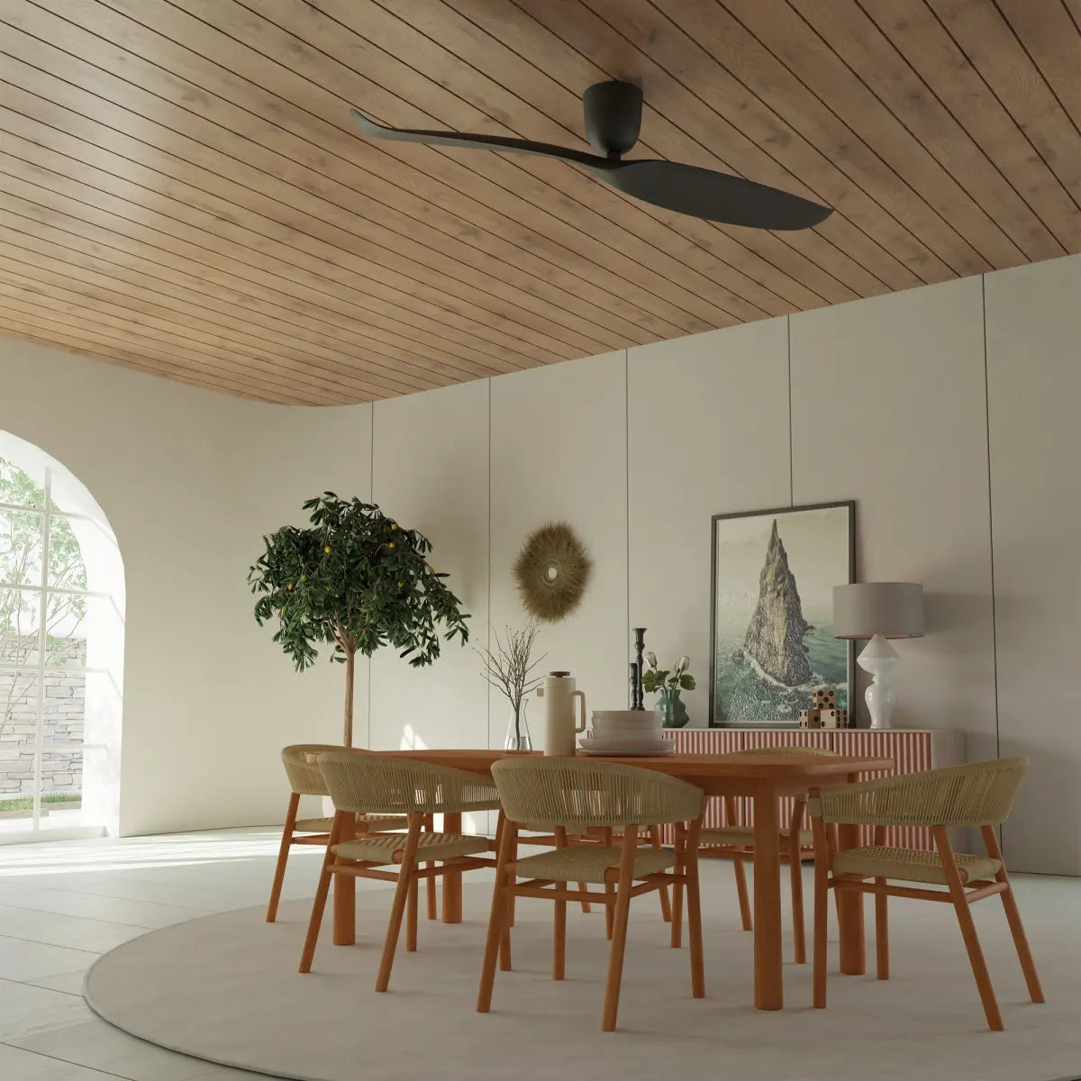 2 Blade 50" Aeratron AE2+ DC Ceiling Fan With Remote - Black