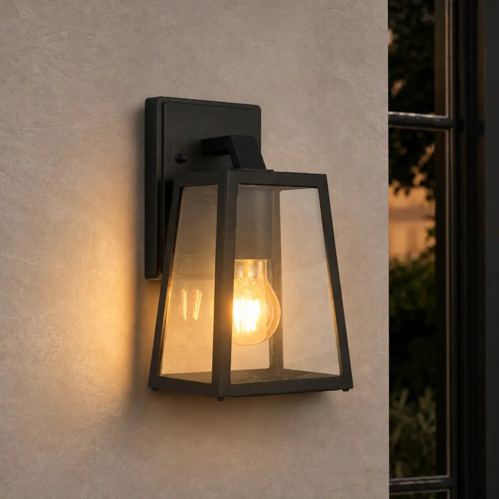 COSCA Exterior Wall Light Small - Black/Smoke