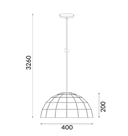 ARMIS7: Retro Tiled Dome Shape Pendant Lights - Champagne Gold