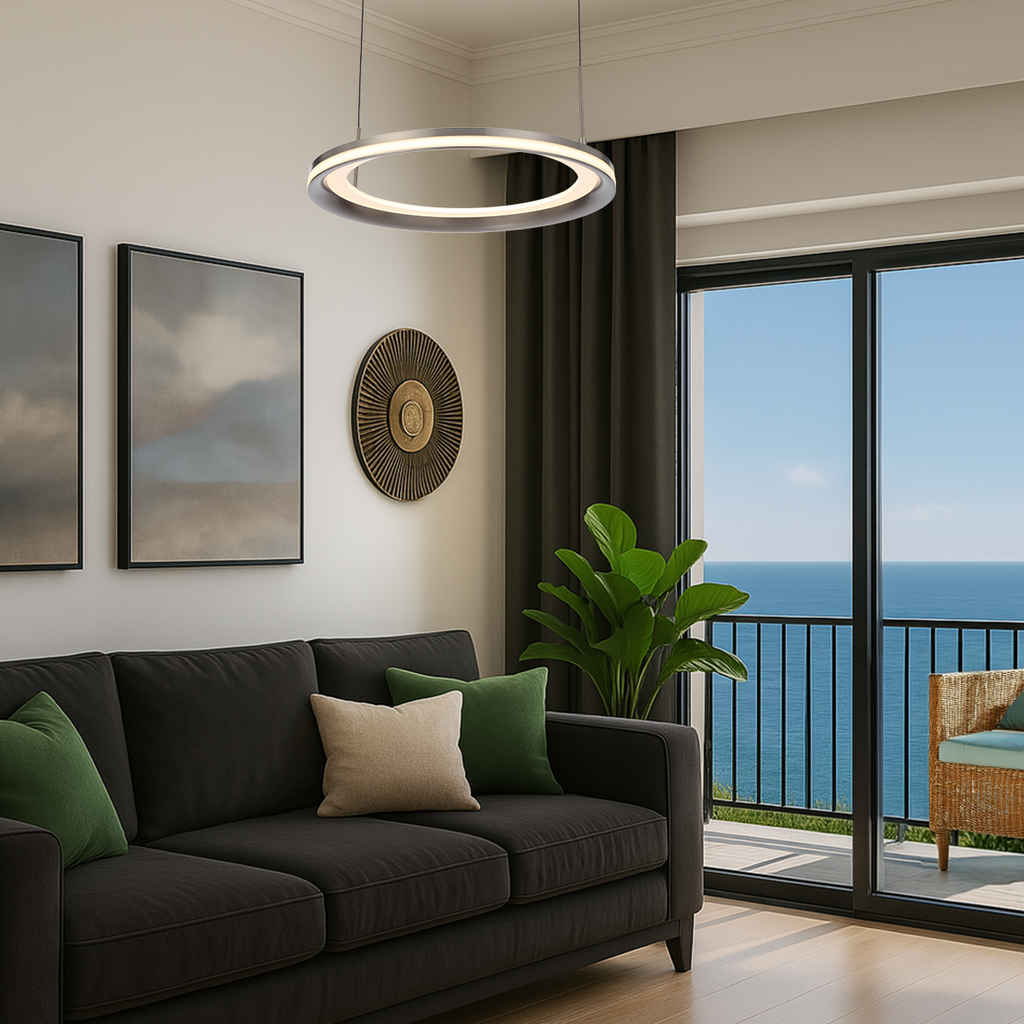 FULCRUM 40CM Pendant Light - Pearl/Grey