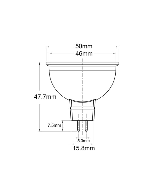 MR16 AC/DC LED Globes 6W - 5000K