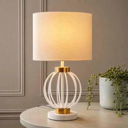 GRADA Table Lamp - White/Antique Gold