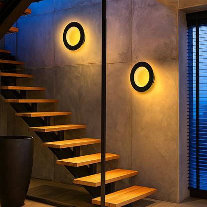 PELZER 30CM LED Wall Light - Black/Gold