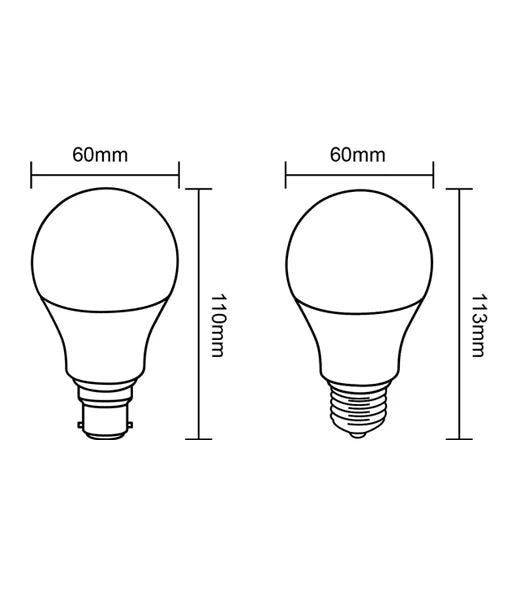 BUG: LED GLS(A60) Bug Globes (7W) - Options: ES (E27)