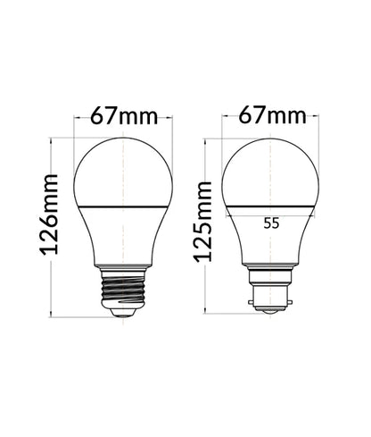 GLS LED Globes Frosted Diffuser (15W) - Options: B22 5000K