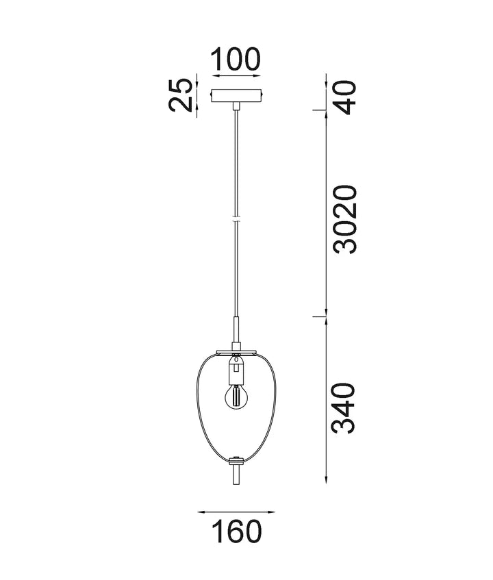 PINO: Interior Opal Matte Mirror Finish Glass Oval Pendant Lights
