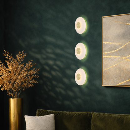 AMITY LED Wall Light - Brass Matt/Opal