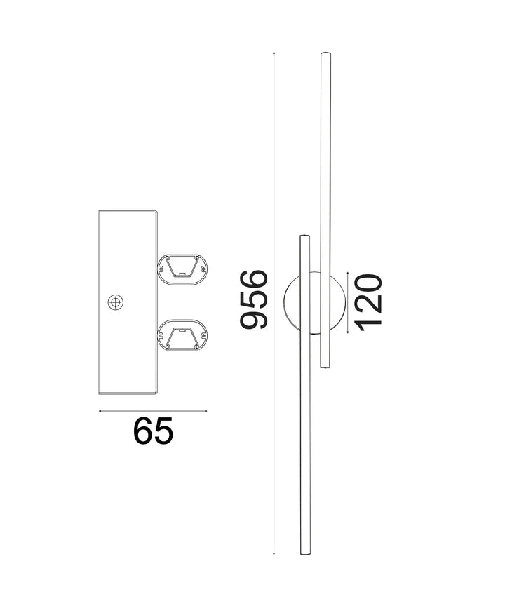 RACHA: Interior Linear LED Tri-CCT Wall Light - White