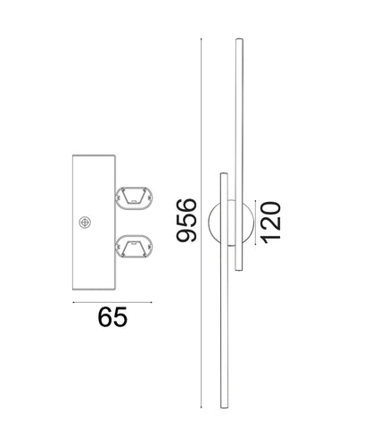 RACHA: Interior Linear LED Tri-CCT Wall Light - White