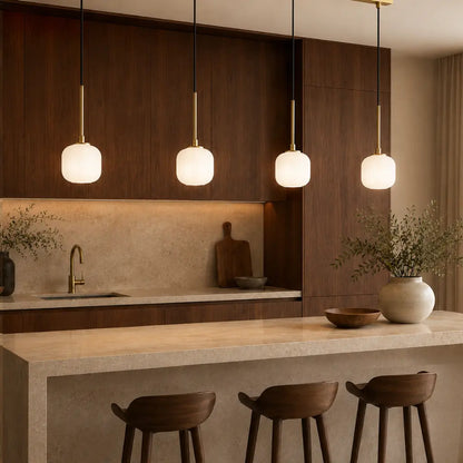 BOBO 4 Pendant Light - Antique Gold / Opal Matt