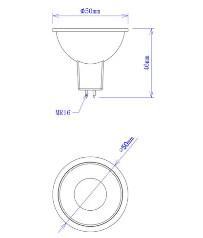 MR16 LED Coloured Globes (5W) - Blue
