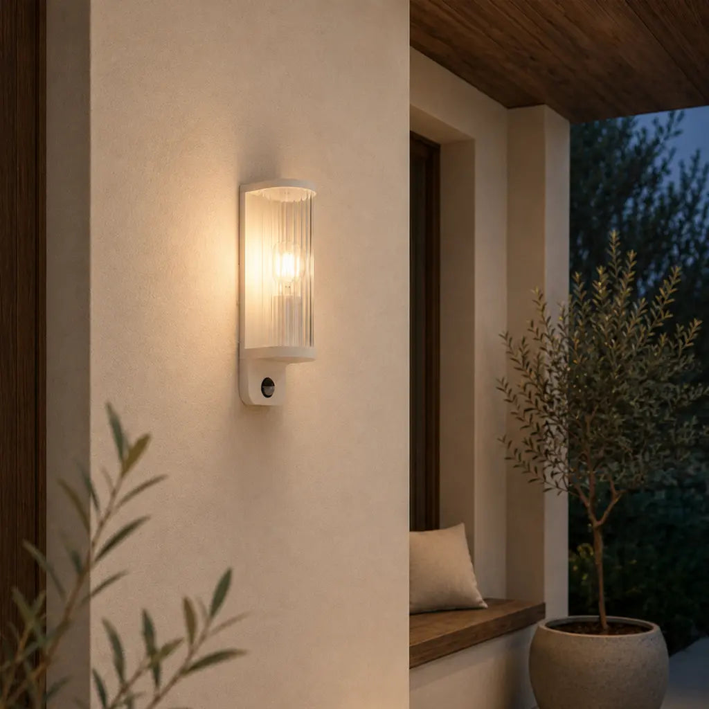 THIRLO Exterior Sensor Wall Light - White