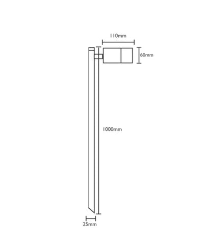 MR16 Garden Spike Lights Single Adjustable IP65 - Copper