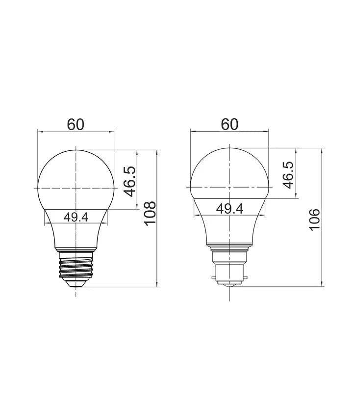 SMTGLS LED Smart Dimmable Tri-CCT+RGB GLS Globes (10W) - Socket: B22