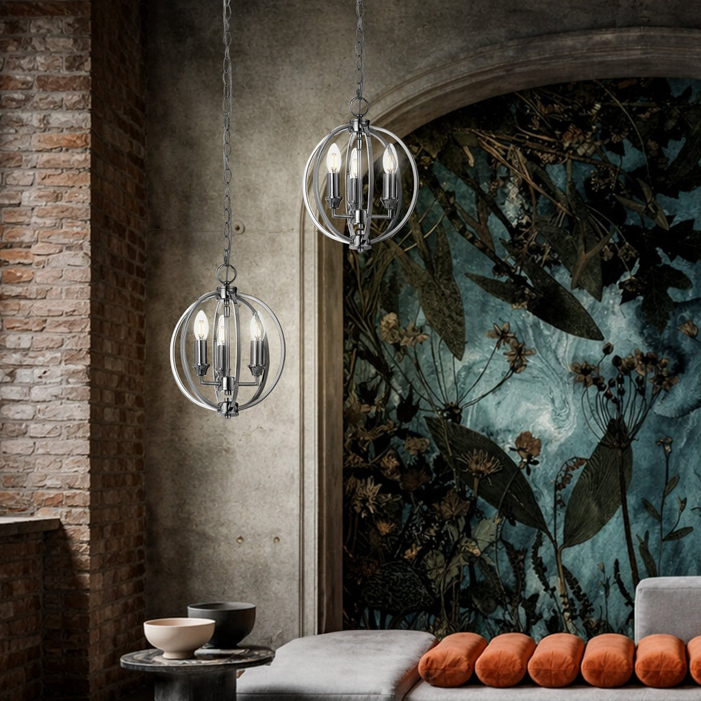 KENDALL 3 Pendant Light - Chrome