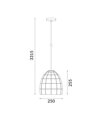 ARMIS4: Retro Tiled Ellipse Shape Pendant Lights - Coffee