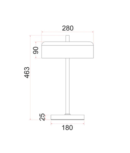 KELLO: Interior Drum Shade Table Lamp - Black