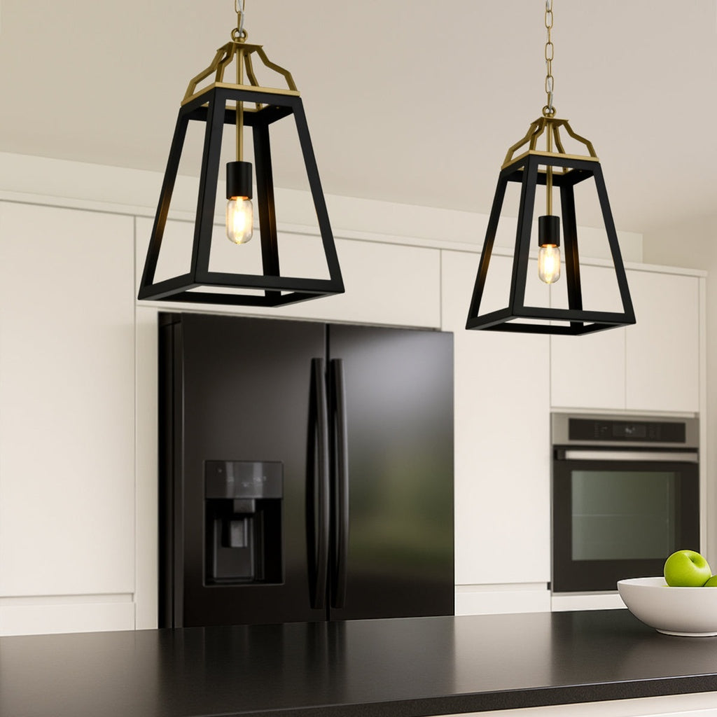 MONTEAL 1 Pendant Light – Antique Gold/Black
