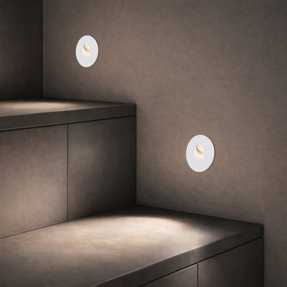 SNAP Round LED Stair Wall Light - White