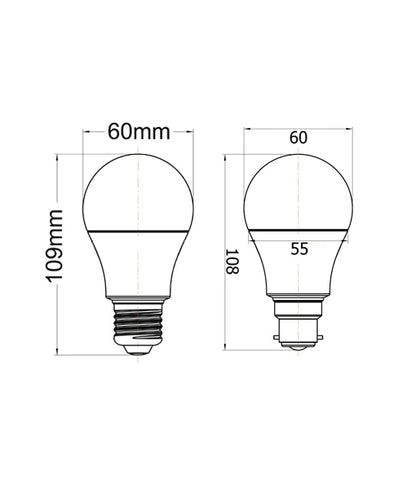 GLS LED Globes Frosted Diffuser (10W) - Options: B22 3000K
