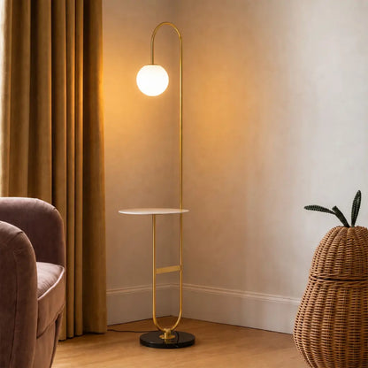 INEZ Floor Lamp - Black/Antique Gold