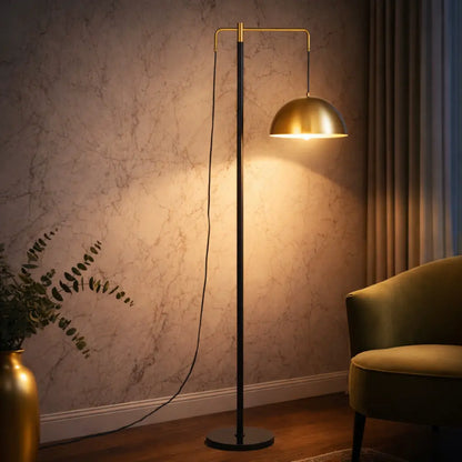 MARTHOS Floor Lamp - Black/Antique Gold