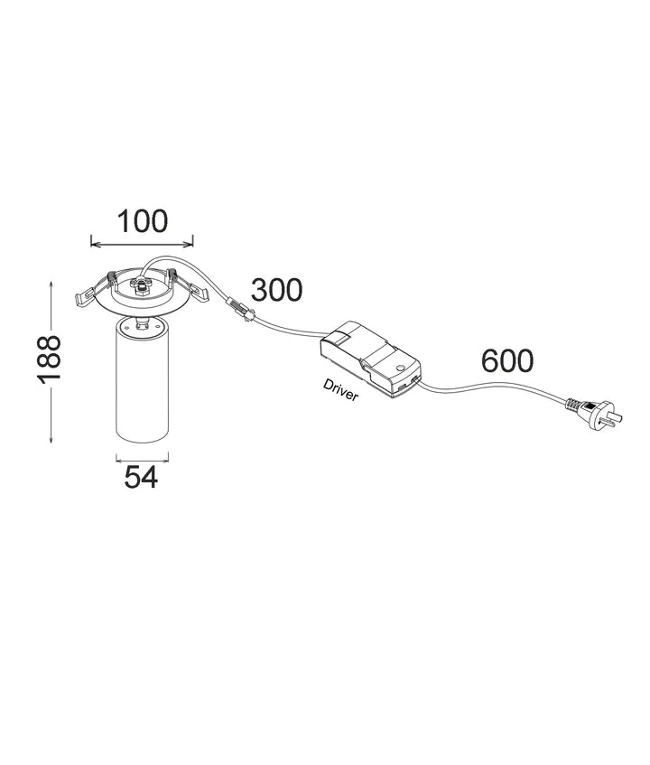 TUBO: LED Recessed Tri-CCT Tiltable & Rotatable Spot Downlights (Cut out: 70-90mm) - Black