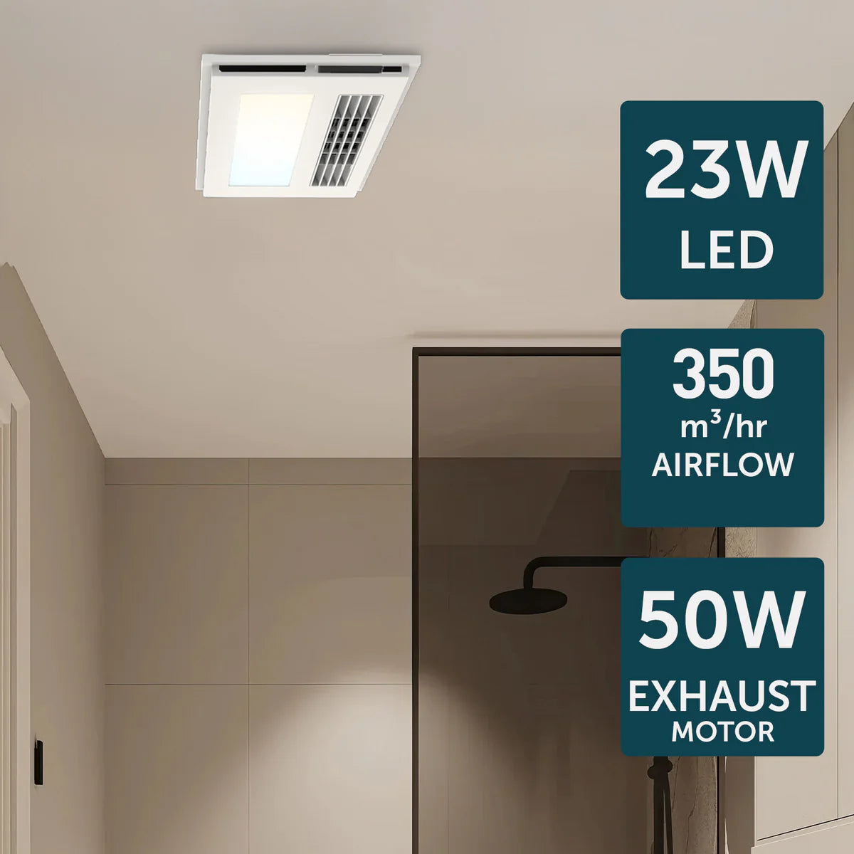 Nevada 4-In-1 Bathroom Heater- White