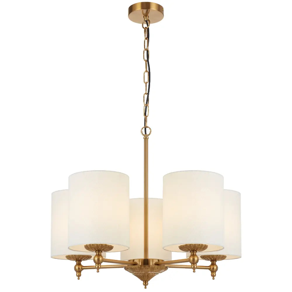 ARGOS 5 Pendant Light - Antique Gold/Ivory