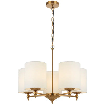 ARGOS 5 Pendant Light - Antique Gold/Ivory