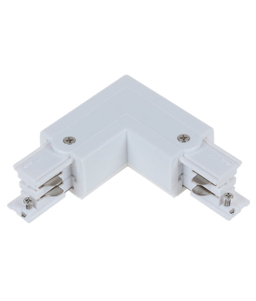 4 Wire 3 Circuit Universal Tracks, Connectors, End Cap & Live End - Connector L-Piece (Left) BLACK