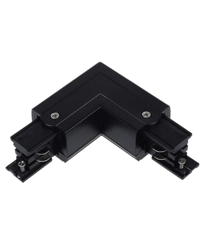 4 Wire 3 Circuit Universal Tracks, Connectors, End Cap & Live End - Connector L-Piece (Left) BLACK